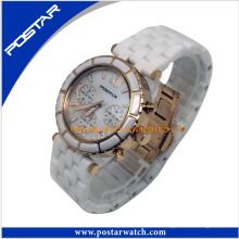 Atractivo reloj digital redondo reloj encantador con piedras